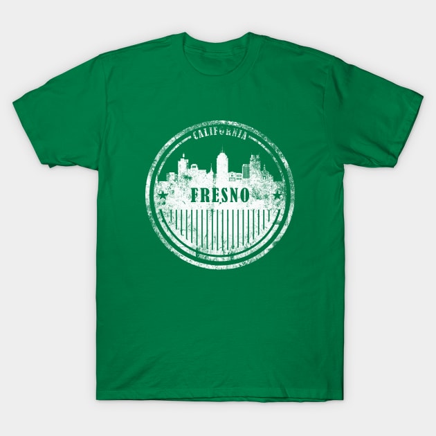 Fresno California Art T-Shirt by DimDom